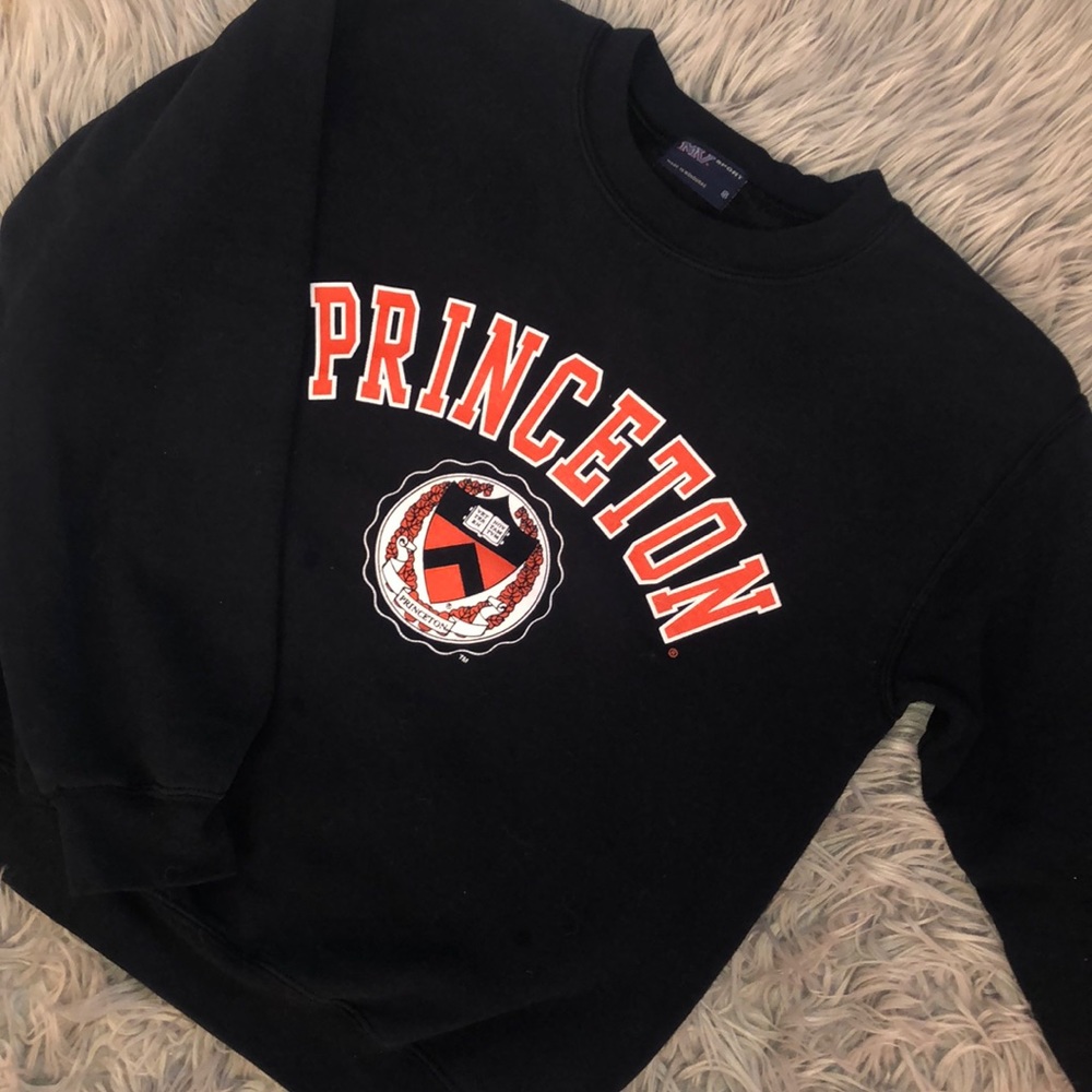 Black Princeton crew neck